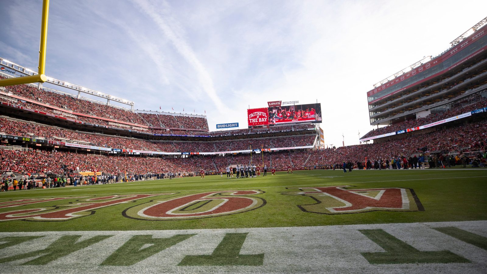 View of Levi's Stadium from one of the end zones