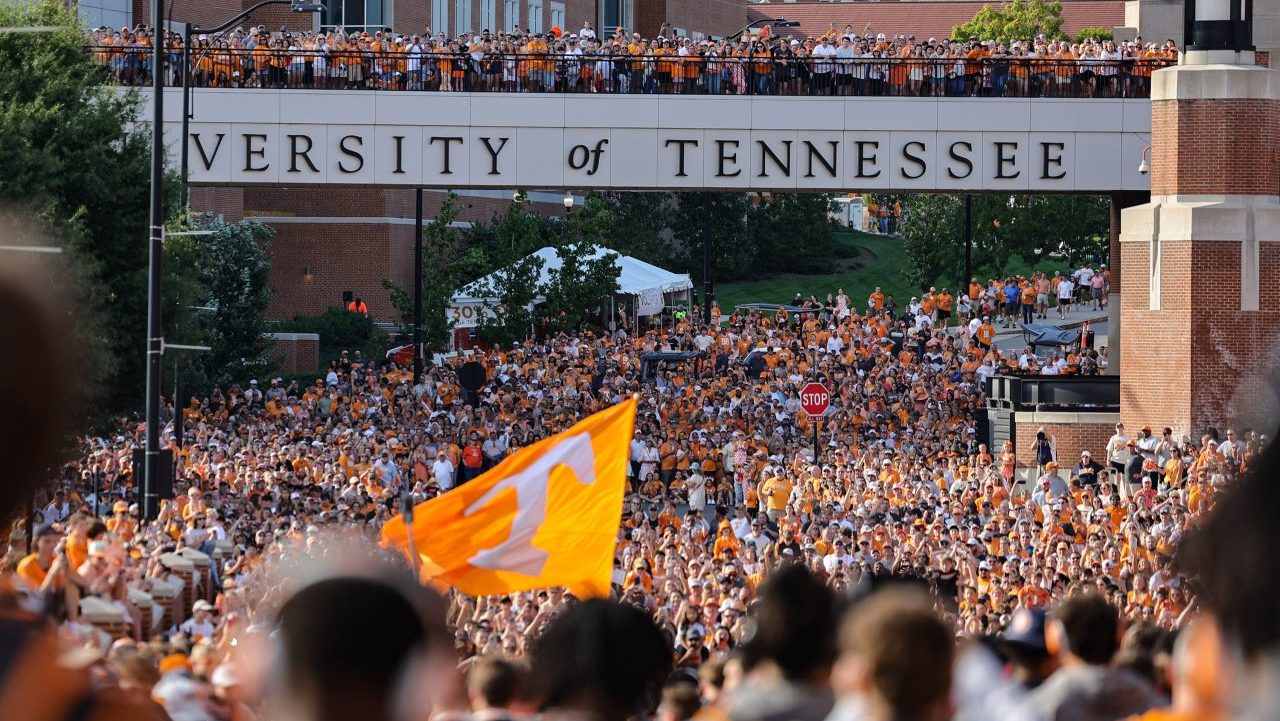 University of Tennessee fans on campus